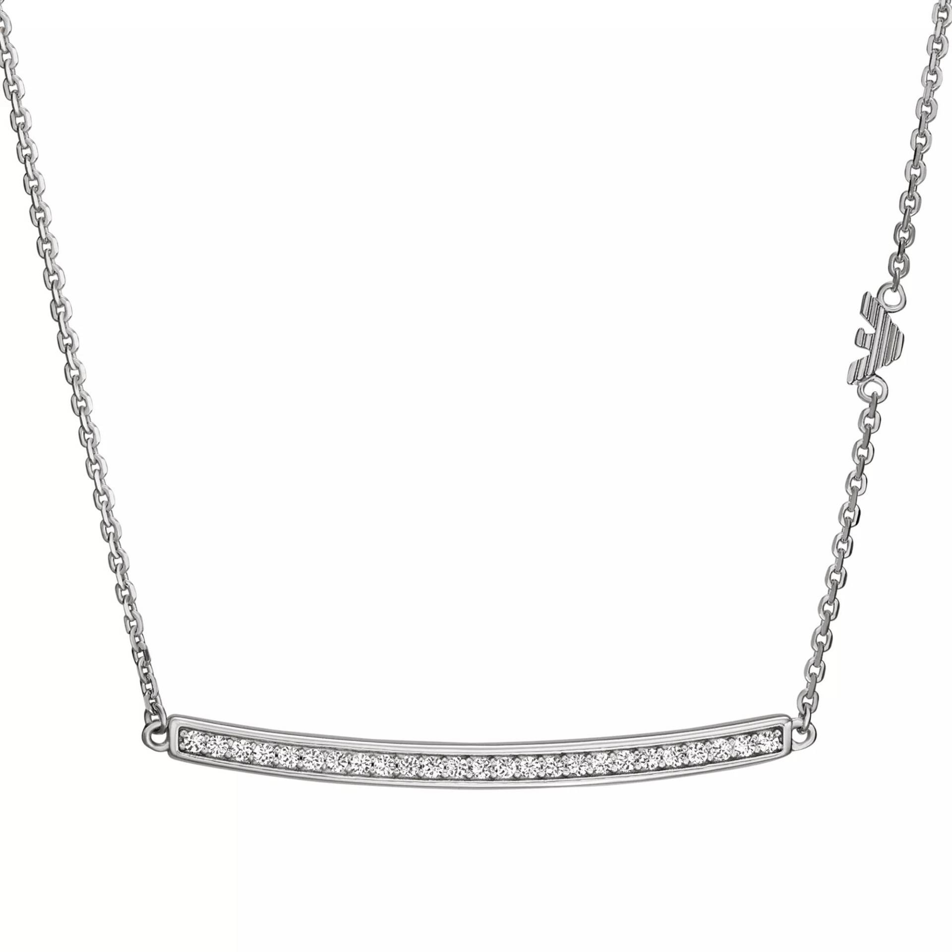 Emporio Armani Halskette - Sterling Silver ID Necklace - Gr. unisize - in Silber - für Damen von Emporio Armani