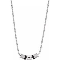 Emporio Armani Halsketten - Emporio Armani Onyx Rondelle Necklace - Gr. unisize - in Silber - für Damen von Emporio Armani