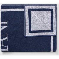 Emporio Armani Handtuch mit Label-Print in Dunkelblau, Größe One Size von Emporio Armani