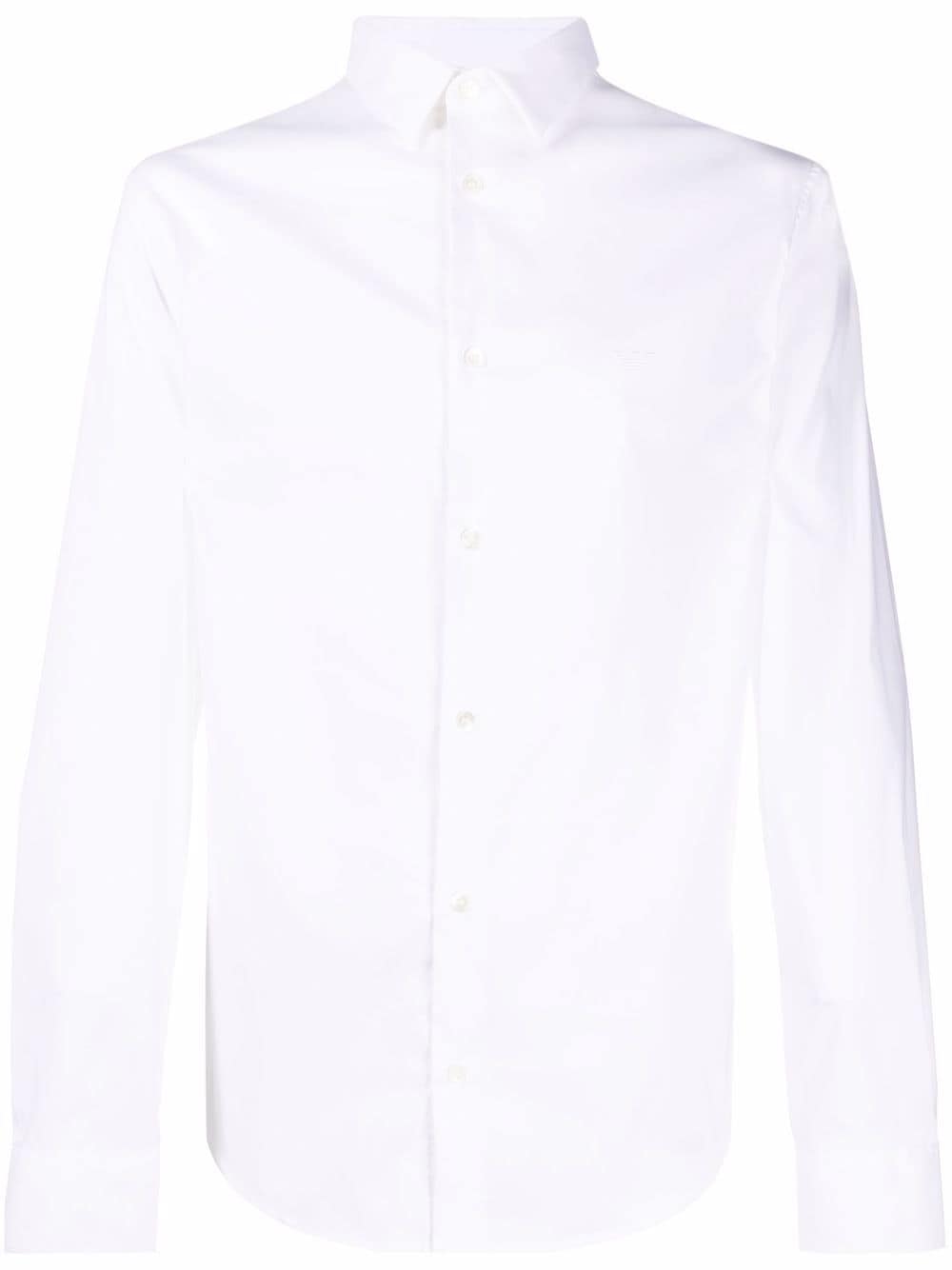 Emporio Armani Hemd mit Logo-Patch - Weiß von Emporio Armani