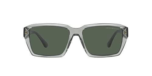 Emporio Armani Herren 0Ea4186 Sonnenbrille, Transparent Grün/Grün, Einheitsgröße von Emporio Armani