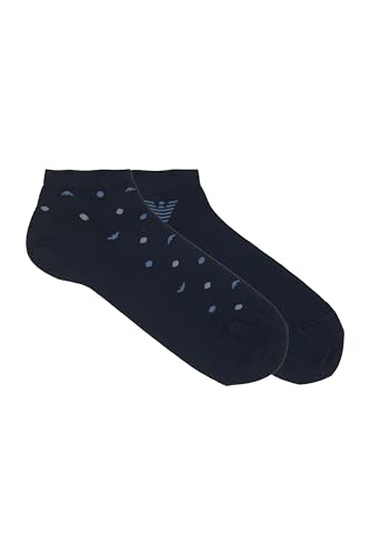 Emporio Armani Herren Allover Eagle 2-Pack Inside 2er-Pack Socken, blau, Einheitsgröße von Emporio Armani