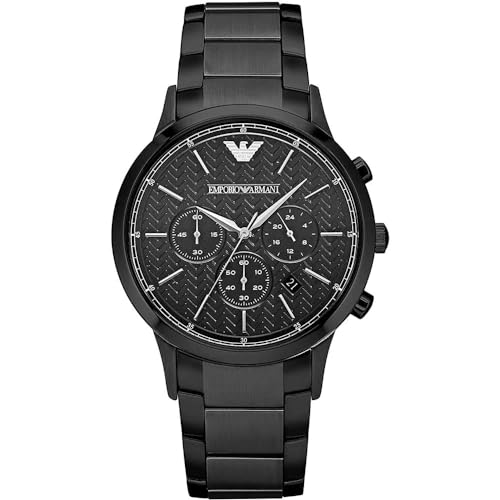 Emporio Armani Herrenuhr Chronograph Edelstahl schwarz, AR2485 von Emporio Armani