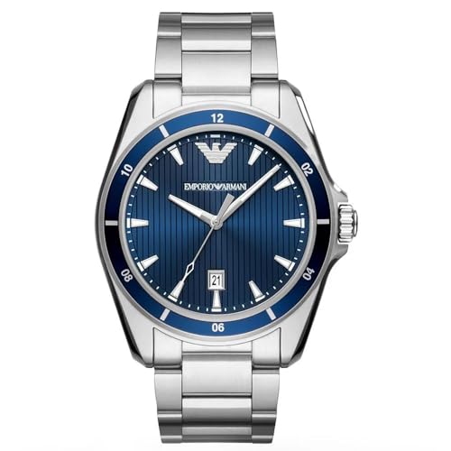 Emporio Armani Herren Analog Quarz Uhr mit Edelstahl Armband AR11100 von Emporio Armani