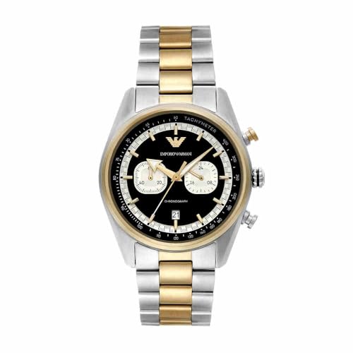 EMPORIO ARMANI Herren Analog Quarz Uhr mit Edelstahl Armband AR11678 von EMPORIO ARMANI