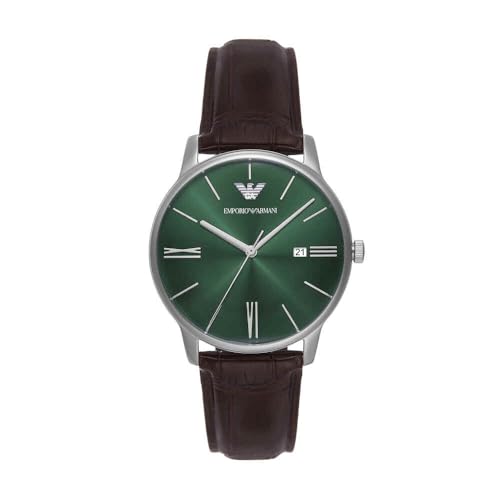 Emporio Armani Herren Analog Quarz Uhr mit Leder Armband AR11672 von Emporio Armani