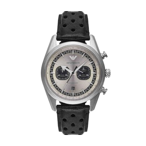 Emporio Armani Herren Analog Quarz Uhr mit Leder Armband AR11677 von Emporio Armani