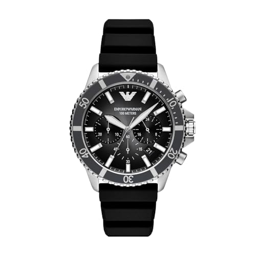 Emporio Armani Herren Analog Quarz Uhr mit Silikon Armband AR11619 von Emporio Armani