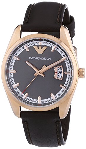 Emporio Armani Herren-Armbanduhr XL Analog Quarz Leder AR6024 von Emporio Armani