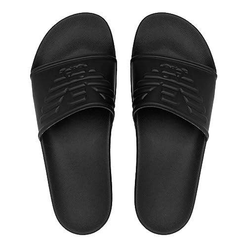 Emporio Armani Herren Badeschuhe Poolsandalen Pantoletten Slippers, Farbe:Schwarz, Artikel:-K001 black/black, Schuhgröße:EUR 41 von Emporio Armani