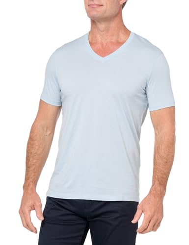 Emporio Armani Herren Basic Pima V-Ausschnitt T-Shirt, Himmelblau, XX-Large von Emporio Armani