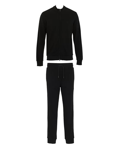 Emporio Armani Herren Basic Terr Tracksuit Set Trainingsanzug, Schwarz, L von Emporio Armani
