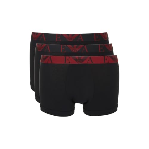 Emporio Armani Herren Bold Monogram 3-Pack Trunk Badehose, Schwarz, L von Emporio Armani