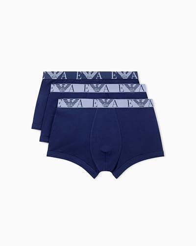 Emporio Armani Herren Bold Monogram 3-Pack Trunk Badehose, blau, L von Emporio Armani