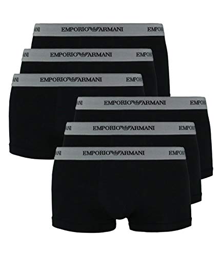 Emporio Armani Herren Boxershorts 111357-CC717 6er Pack, Farbe:Schwarz, Wäschegröße:XL, Menge:6er Pack (2X 3er), Artikel:-00120 Black von Emporio Armani