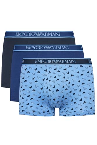 Emporio Armani Herren CORE Logoband 3-Pack Boxer-Shorts, MAR/ST AZZUR/INCHIOS, L (3er Pack) von Emporio Armani