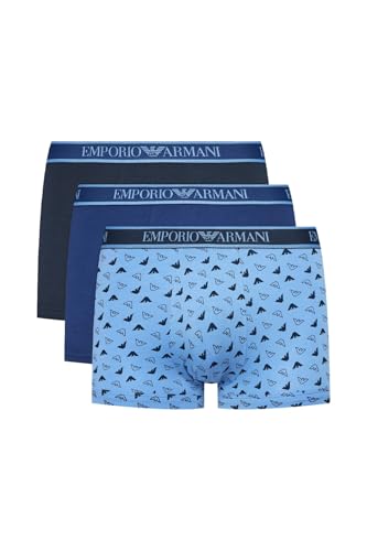 Emporio Armani Herren CORE Logoband 3-Pack Trunk Badehosen, MAR/ST AZZUR/INCHIOS, XXL von Emporio Armani
