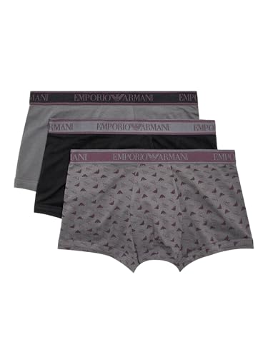Emporio Armani Herren CORE Logoband 3-Pack Trunk Badehosen, Nero/ST MAGN/Magnete, S von Emporio Armani