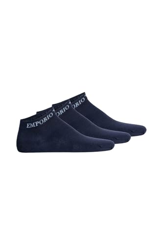 Emporio Armani Herren Casual Cotton 3-Pack Inside Socks 3ER-Pack INNENSOCKEN, Marine/Marine/Marine, S/M von Emporio Armani