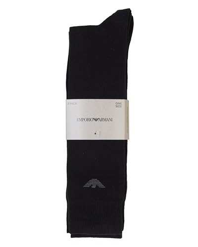 Emporio Armani Herren Casual Cotton 3-Pack Short 3er-Pack Kurze Socken, Schwarz/Schwarz/Schwarz, Einheitsgröße von Emporio Armani