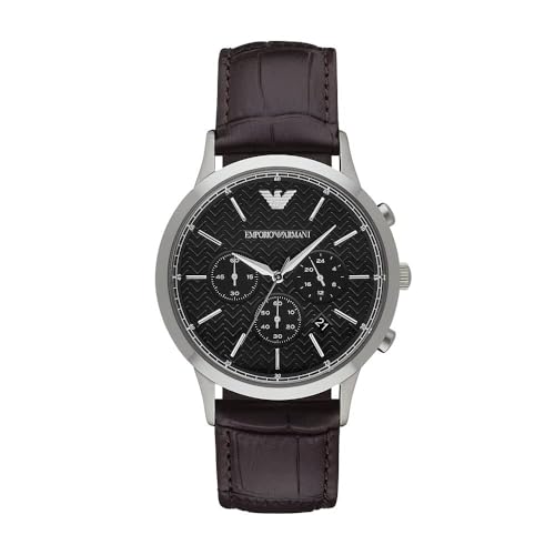 Emporio Armani Herren-Chronograph, Edelstahluhr, 43 mm Gehäusegröße von Emporio Armani