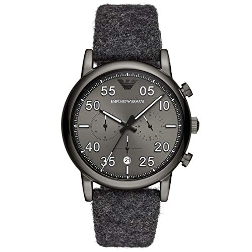 Emporio Armani Herren Chronograph Quarz Uhr mit Stoff Armband AR11154 von Emporio Armani