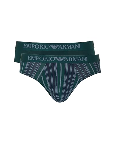 Emporio Armani Herren Classic Pattern Mix 2-Pack Brief Slip, grün, L Emporio Armani Herren Classic Pattern Mix 2-Pack Brief Slip, grün, L von Emporio Armani