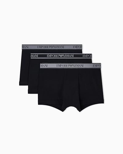 Emporio Armani Herren Core Logoband 3-Pack Trunk Badehose, Schwarz, XXL von Emporio Armani