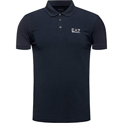 Emporio Armani Herren Core Polo Polohemd, Nachtblau/Silber, XX-Large von Emporio Armani