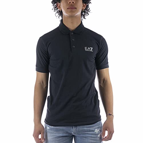 Emporio Armani Herren Core Polo Poloshirt, Nachtblau/silberfarben, Klein von Emporio Armani