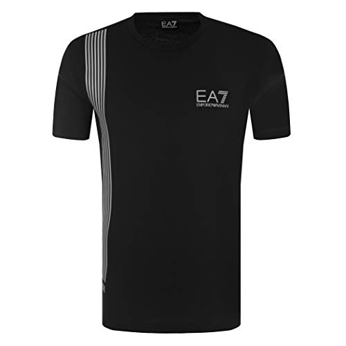 Emporio Armani Herren EA7 T-Shirt 3ZPT70 PJ02Z, Kurzarm, Rundhals (Schwarz, XL) von Emporio Armani