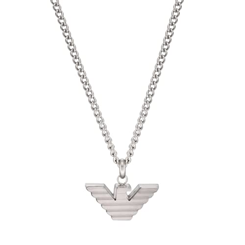 Emporio Armani mens Necklace, Edelstahl, Silver, Length: 525mm, Width: 24mm von Emporio Armani