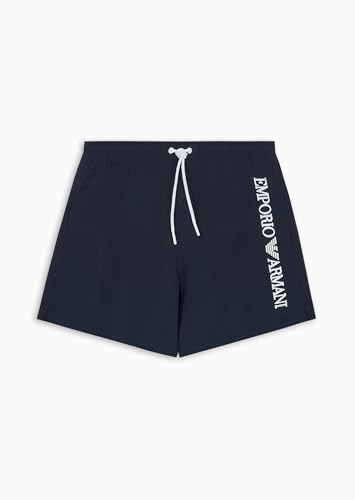 Emporio Armani Herren Embroidery Logo Swim Boxer Beachwear, Navy Blue, 50 von Emporio Armani
