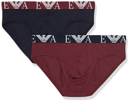 Emporio Armani Herren Emporio Armani Men's 2-pack Bold Monogram Boxer Briefs, Marine/Burgundy, M EU Emporio Armani Herren Emporio Armani Men's 2-pack Bold Monogram Boxer Briefs, Marine/Burgundy, M EU von Emporio Armani