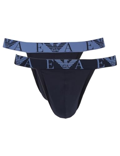 Emporio Armani Herren Emporio Armani Men's 2-pack Bold Monogram Jockstrap Jock Strap, Marine/Marine, L EU von Emporio Armani