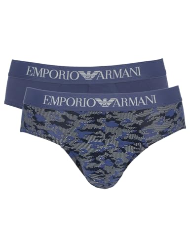 Emporio Armani Herren Emporio Armani Men's 2-pack Classic Pattern Mix Boxer Briefs, Camou Print/Indigo, S EU Emporio Armani Herren Emporio Armani Men's 2-pack Classic Pattern Mix Boxer Briefs, Camou Print/Indigo, S EU von Emporio Armani