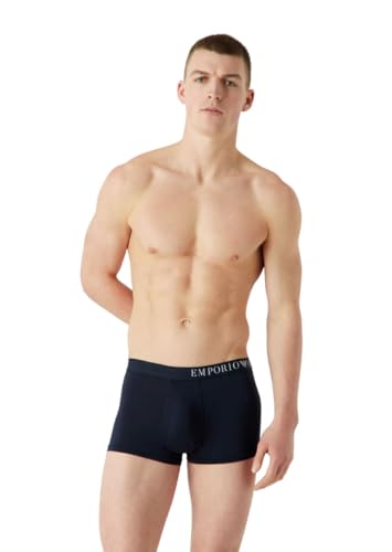 Emporio Armani Herren Emporio Armani Men's 2-pack Soft Touch Bamboo Viscose Trunks, Marine/White, L EU von Emporio Armani