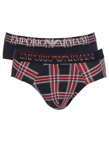 Emporio Armani Herren Emporio Armani Men's 2-pack Tartan Gift Boxer Briefs, Check/Marine, M EU Emporio Armani Herren Emporio Armani Men's 2-pack Tartan Gift Boxer Briefs, Check/Marine, M EU von Emporio Armani