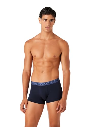 Emporio Armani Herren Emporio Armani Men's 3-pack Mixed Waistband Trunks, Oxford/Indigo/Marine, L EU von Emporio Armani