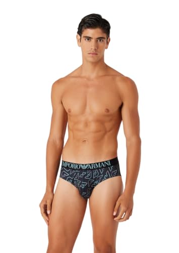 Emporio Armani Herren Emporio Armani Men's All Over Eagle Microfiber Boxer Briefs, Black Eagles, S EU von Emporio Armani