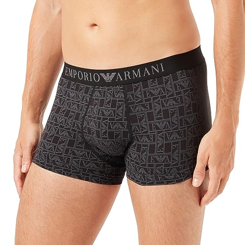 Emporio Armani Herren Emporio Armani Men's All Over Logo Trunks, Black Ea Logo, L EU von Emporio Armani