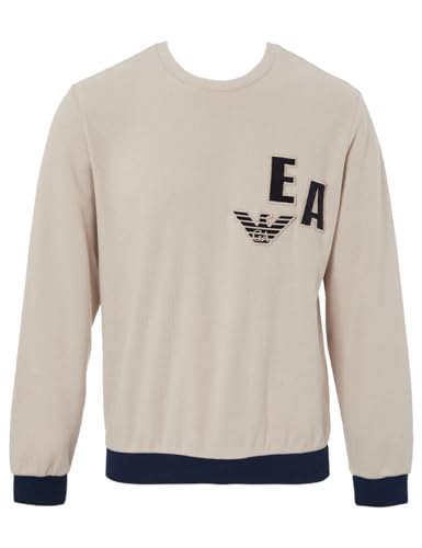 Emporio Armani Herren Emporio Armani Men's Corduroy Fleece Crew Neck Sweater Sweatshirt, Rope, L EU von Emporio Armani