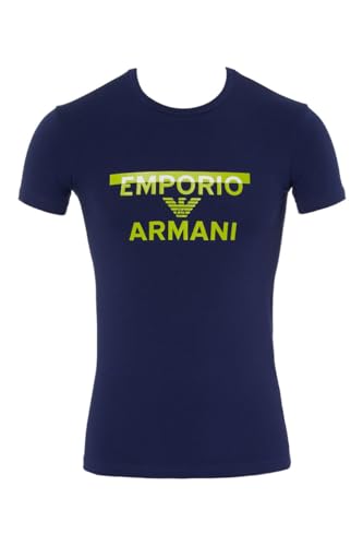 Emporio Armani Herren Emporio Armani Men's Crew Neck T-shirt Megalogo T Shirt, Ink, L EU von Emporio Armani