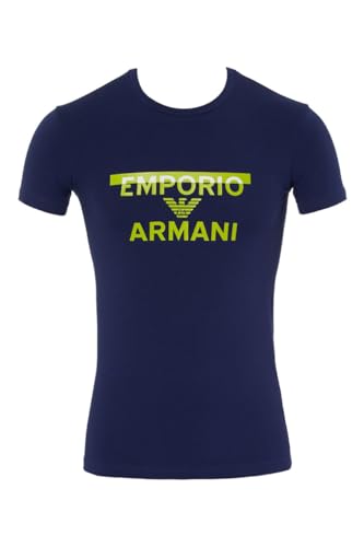 Emporio Armani Herren Emporio Armani Men's Crew Neck T-shirt Megalogo T Shirt, Ink, M EU von Emporio Armani