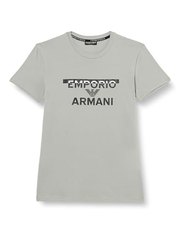 Emporio Armani Herren Emporio Armani Men's Crew Neck T-shirt Megalogo T Shirt, Pebble, M EU von Emporio Armani