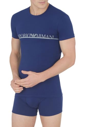 Emporio Armani Herren Emporio Armani Men's Crew Neck T-shirt The New Icon T Shirt, Ink, L EU von Emporio Armani