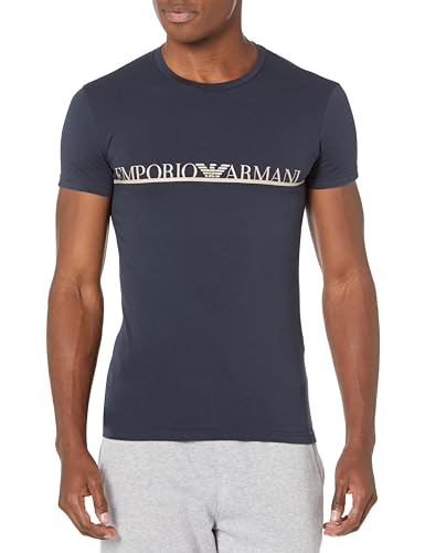 Emporio Armani Herren Emporio Armani Men's Crew Neck T-shirt The New Icon T Shirt, Marine, S EU von Emporio Armani