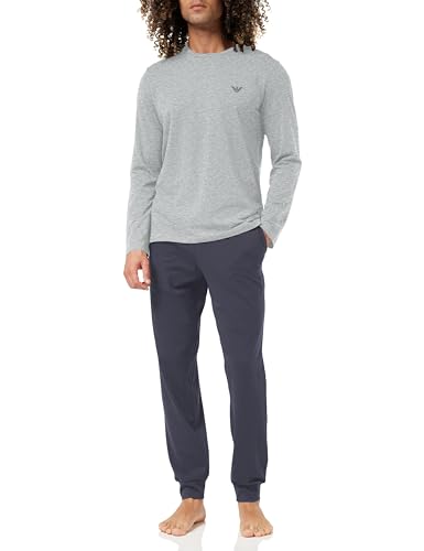 Emporio Armani Herren Emporio Armani Men's Endurance Pajama Set, Melange Grey/Marine, L EU von Emporio Armani