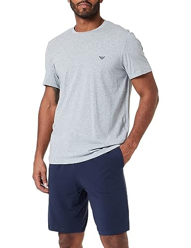 Emporio Armani Herren Emporio Armani Men's Endurance Short Pajama Set, Melange Grey/Marine, M EU von Emporio Armani