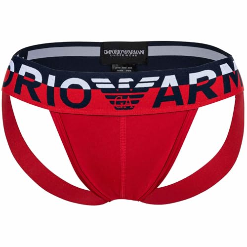 Emporio Armani Herren Emporio Armani Men's Jockstrap Megalogo Jock Strap, Rot, L EU von Emporio Armani